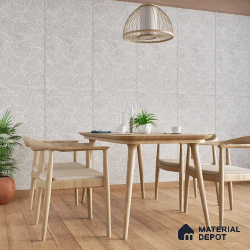 Highlighter Wall Tile TL 07499 C Accosto Gray Decor 4 ft x 2 ft Grey Vitrified Matte Finish Decor Tile - 9 mm | Suitable For Bathroom, Accent/Feature Wall, Foyer
