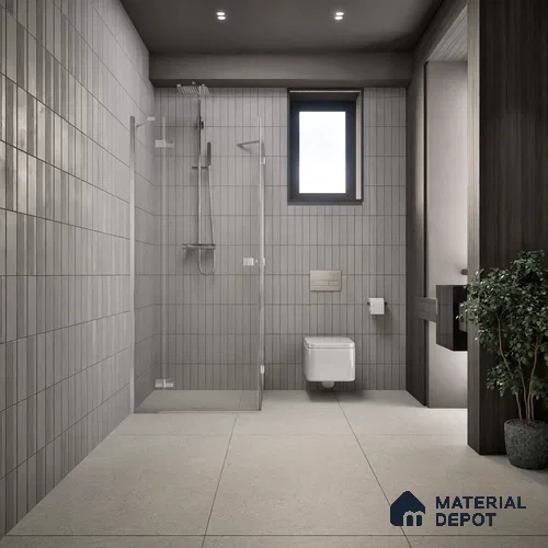 Marble Wall & Floor Tile TL 07499 D Accosto Gray 4 ft x 2 ft Grey Vitrified Matte Finish Plain Tile - 9 mm | Ideal for Living Room, Bathroom, Kitchen