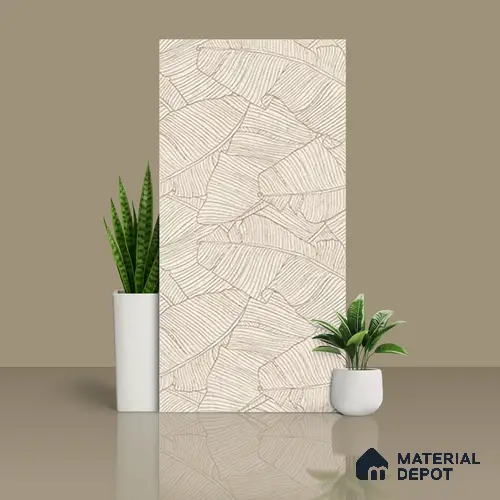Highlighter Wall Tile TL 07499 Accosto Beige Decor 4 ft x 2 ft Beige Vitrified Matte Finish Decor Tile - 9 mm | Ideal for Living Room, Bathroom, Kitchen