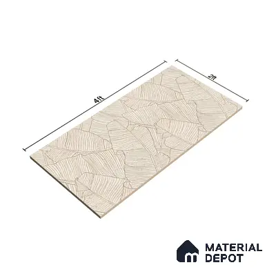 Highlighter Wall Tile TL 07499 Accosto Beige Decor 4 ft x 2 ft Beige Vitrified Matte Finish Decor Tile - 9 mm | Ideal for Living Room, Bathroom, Kitchen