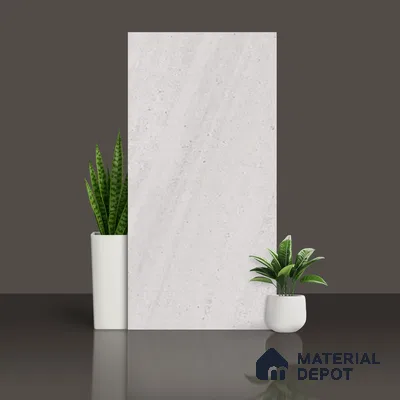 Stone Wall & Floor Tile TL 09933 B 4 ft x 2 ft Silver Vitrified Matte Finish Tile - 9 mm | Ideal for Living Room, Bedroom, Bathroom, Kitchen