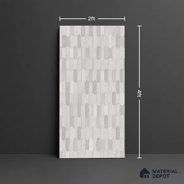Highlighter Wall Tile TL 09933 4 ft x 2 ft Grey Vitrified Matte Finish Tile - 9 mm | Suitable For Bathroom, Accent/Feature Wall, Dining Area