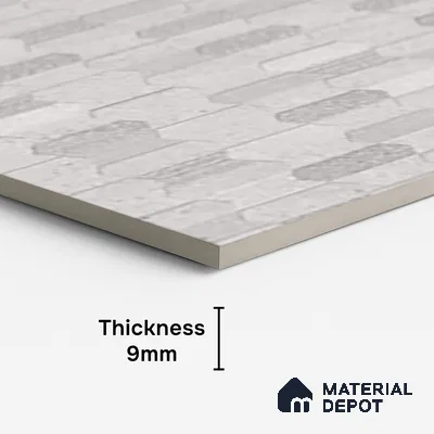 Highlighter Wall Tile TL 09933 4 ft x 2 ft Grey Vitrified Matte Finish Tile - 9 mm | Suitable For Bathroom, Accent/Feature Wall, Dining Area