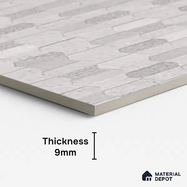Highlighter Wall Tile TL 09933 4 ft x 2 ft Grey Vitrified Matte Finish Tile - 9 mm | Suitable For Bathroom, Accent/Feature Wall, Dining Area