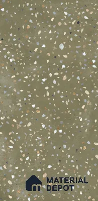 Terrazzo Wall & Floor Tile TL 07612 B Cotto Terrazzo Olive 4 ft x 2 ft GVT Vitrified Matte Finish - 9 mm