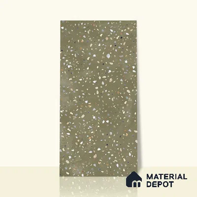 Terrazzo Wall & Floor Tile TL 07612 B Cotto Terrazzo Olive 4 ft x 2 ft GVT Vitrified Matte Finish - 9 mm