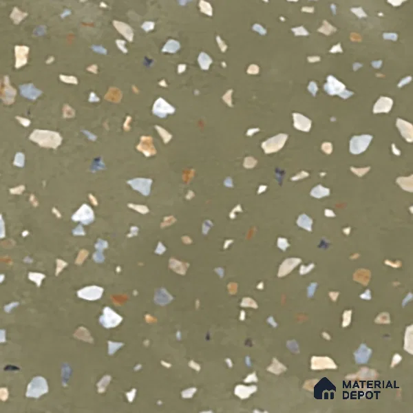 Terrazzo Wall & Floor Tile TL 07612 B Cotto Terrazzo Olive 4 ft x 2 ft GVT Vitrified Matte Finish - 9 mm