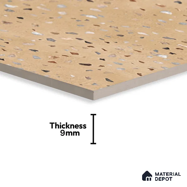Terrazzo Wall & Floor Tile TL 07612 C Cotto Terrazzo Sand 4 ft x 2 ft GVT Vitrified Matte Finish - 9 mm