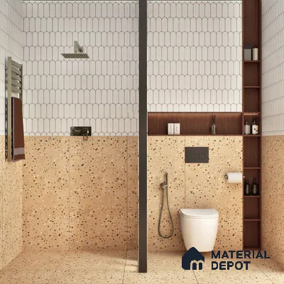 Terrazzo Wall & Floor Tile TL 07612 C Cotto Terrazzo Sand 4 ft x 2 ft GVT Vitrified Matte Finish - 9 mm