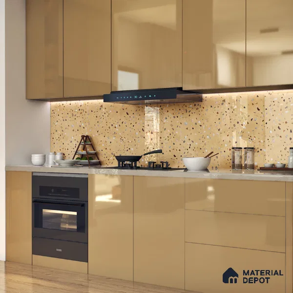 Terrazzo Wall & Floor Tile TL 07612 C Cotto Terrazzo Sand 4 ft x 2 ft GVT Vitrified Matte Finish - 9 mm