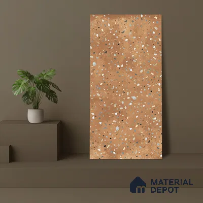 Terrazzo Wall & Floor Tile TL 07612 D Cotto Terrazzo Gold 4 ft x 2 ft GVT Vitrified Matte Finish - 9 mm (Sample)