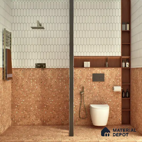 Terrazzo Wall & Floor Tile TL 07612 D Cotto Terrazzo Gold 4 ft x 2 ft GVT Vitrified Matte Finish - 9 mm