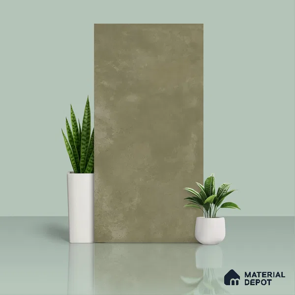 Cement Wall & Floor Tile TL 07612 E Cotto Olive 4 ft x 2 ft GVT Vitrified Matte Finish - 9 mm (Sample)