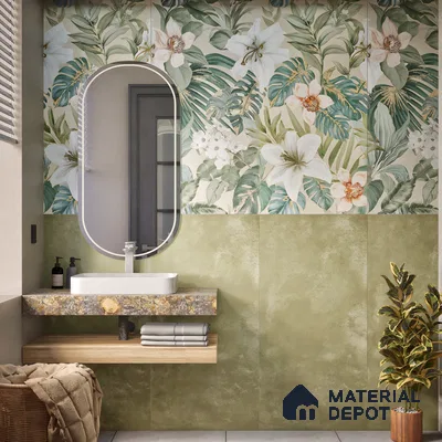 Cement Wall & Floor Tile TL 07612 E Cotto Olive 4 ft x 2 ft GVT Vitrified Matte Finish - 9 mm (Sample)