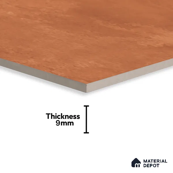 Cement Wall & Floor Tile TL 07612 H Cotto Rosso 4 ft x 2 ft GVT Vitrified Matte Finish - 9 mm (Sample)