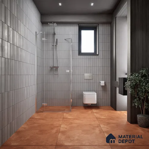 Cement Wall & Floor Tile TL 07612 H Cotto Rosso 4 ft x 2 ft GVT Vitrified Matte Finish - 9 mm