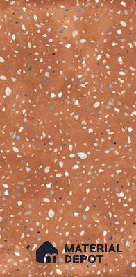 Terrazzo Wall & Floor Tile TL 07612 I Cotto Terrazo Red 4 ft x 2 ft GVT Vitrified Matte Finish - 9 mm (Sample)