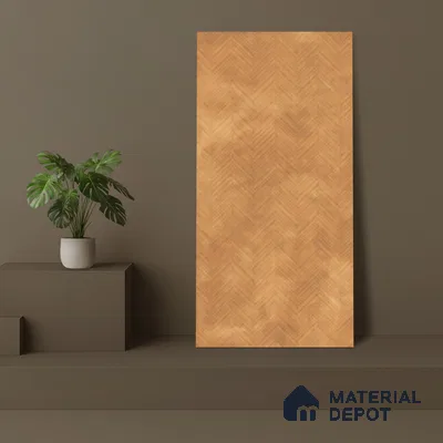 Patterned Wall & Floor Tile TL 07612 T Cotto Herringbone Gold Decor 4 ft x 2 ft GVT Vitrified Matte Finish - 9 mm