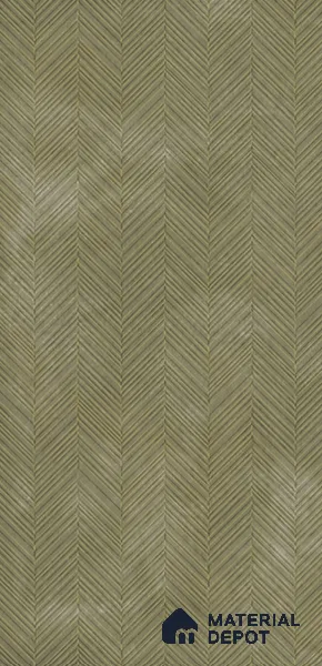 Patterned Wall & Floor Tile TL 07612 Cotto Herringbone Olive Decor 4 ft x 2 ft GVT Vitrified Matte Finish - 9 mm
