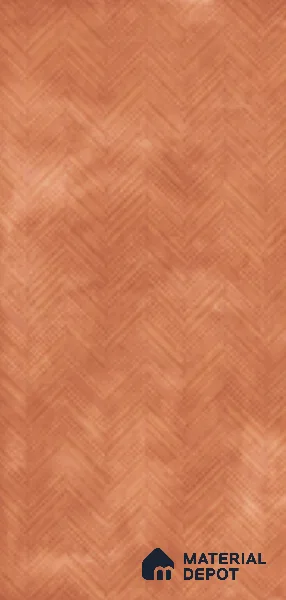 Patterned Wall & Floor Tile TL 07612 U Cotto Herringbone Red Decor 4 ft x 2 ft GVT Vitrified Matte Finish - 9 mm