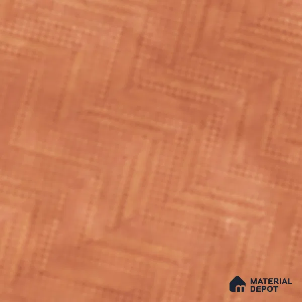 Patterned Wall & Floor Tile TL 07612 U Cotto Herringbone Red Decor 4 ft x 2 ft GVT Vitrified Matte Finish - 9 mm