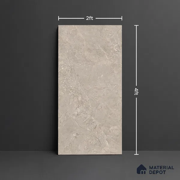 Stone Look Floor & Wall Tile TL 08091 B Caspain Taupe Endless Rustic 4 ft x 2 ft Vitrified Matte Finish - 9 mm