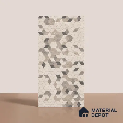 Hexagonal Look Wall Tile TL 08091 C CV Caspain Decor 4 ft x 2 ft Vitrified Matte Finish - 9 mm