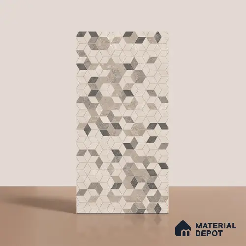 Hexagonal Look Wall Tile TL 08091 C CV Caspain Decor 4 ft x 2 ft Vitrified Matte Finish - 9 mm