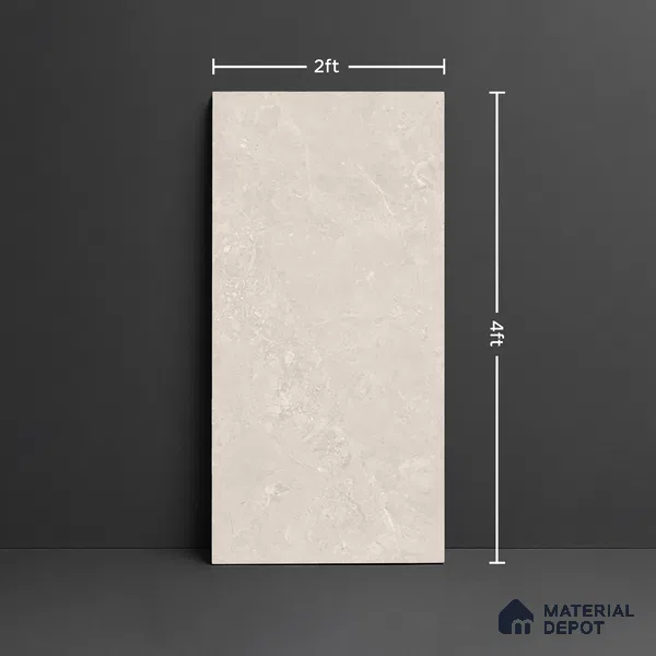 Stone Look Floor & Wall Tile TL 08091 Caspain Blanco Endless Rustic 4 ft x 2 ft Vitrified Matte Finish - 9 mm