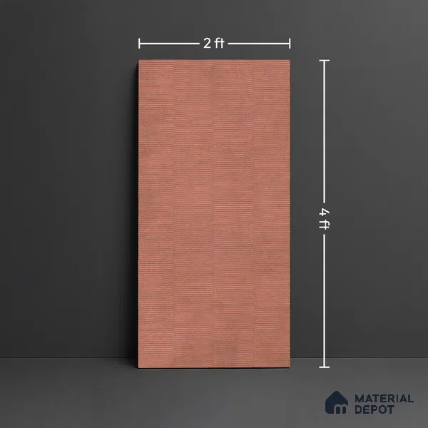 Punch Wall Tile TL 09941 4 ft x 2 ft Red Vitrified Matte Finish Tile - 9 mm | Ideal for Living Room, Bedroom, Bathroom, Kitchen