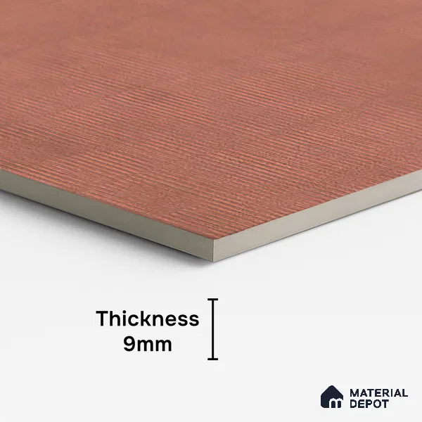 Punch Wall Tile TL 09941 4 ft x 2 ft Red Vitrified Matte Finish Tile - 9 mm | Ideal for Living Room, Bedroom, Bathroom, Kitchen