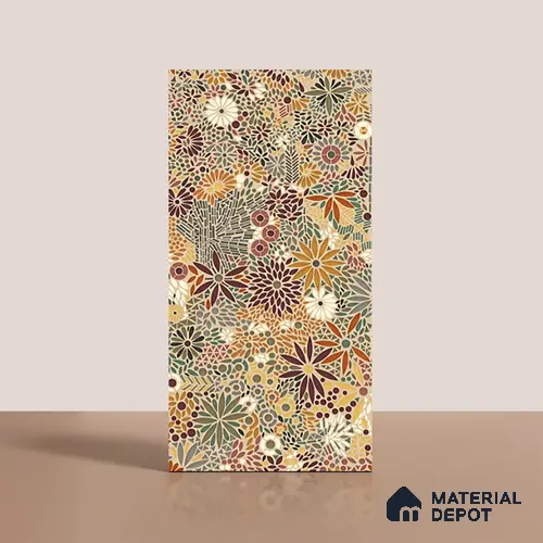 Moroccan Wall Tile TL 09971 B 4 ft x 2 ft Ivory Vitrified Matte Finish Tile - 9 mm | Ideal for Living Room,Bedroom,Bathroom,Kitchen
