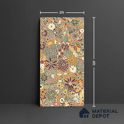 Moroccan Wall Tile TL 09971 B 4 ft x 2 ft Ivory Vitrified Matte Finish Tile - 9 mm | Ideal for Living Room,Bedroom,Bathroom,Kitchen