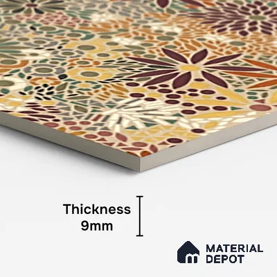 Moroccan Wall Tile TL 09971 B 4 ft x 2 ft Ivory Vitrified Matte Finish Tile - 9 mm | Ideal for Living Room,Bedroom,Bathroom,Kitchen