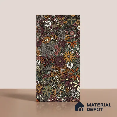 Moroccan Wall Tile TL 09971 4 ft x 2 ft Black Vitrified Matte Finish Tile - 9 mm | Ideal for Living Room,Bedroom,Bathroom,Kitchen