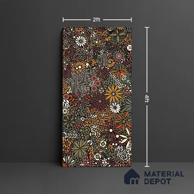 Moroccan Wall Tile TL 09971 4 ft x 2 ft Black Vitrified Matte Finish Tile - 9 mm | Ideal for Living Room,Bedroom,Bathroom,Kitchen