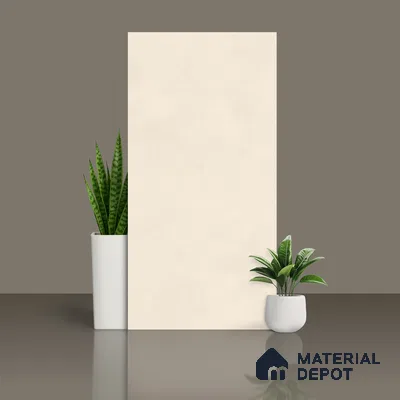 Plain Look Floor & Wall Tile TL 08109 B Fabric Beige 4 ft x 2 ft Vitrified Matte Finish - 9 mm | Random 12 (Sample)