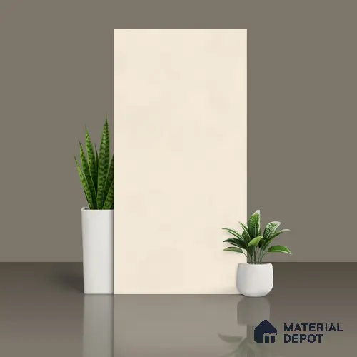 Plain Look Floor & Wall Tile TL 08109 B Fabric Beige 4 ft x 2 ft Vitrified Matte Finish - 9 mm | Random 12