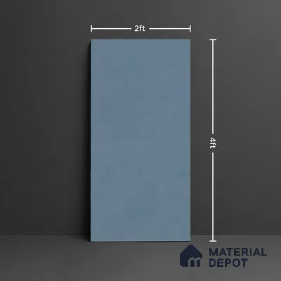 Plain Look Floor & Wall Tile TL 08109 C Fabric Aqua 4 ft x 2 ft Vitrified Matte Finish - 9 mm | Random 12