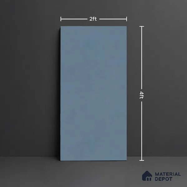 Plain Look Floor & Wall Tile TL 08109 C Fabric Aqua 4 ft x 2 ft Vitrified Matte Finish - 9 mm | Random 12