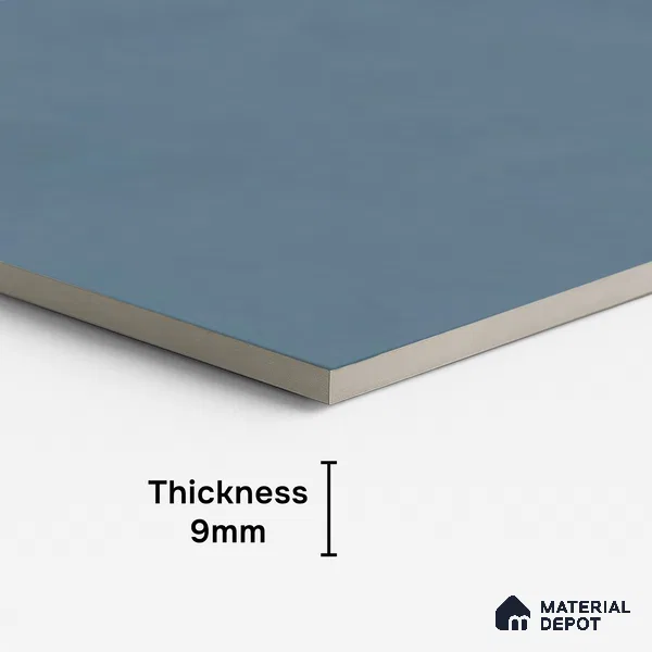 Plain Look Floor & Wall Tile TL 08109 C Fabric Aqua 4 ft x 2 ft Vitrified Matte Finish - 9 mm | Random 12