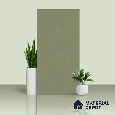 Plain Look Floor & Wall Tile TL 08109 D Fabric Olive 4 ft x 2 ft Vitrified Matte Finish - 9 mm | Random 12
