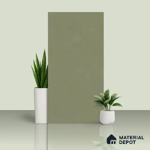 Plain Look Floor & Wall Tile TL 08109 D Fabric Olive 4 ft x 2 ft Vitrified Matte Finish - 9 mm | Random 12