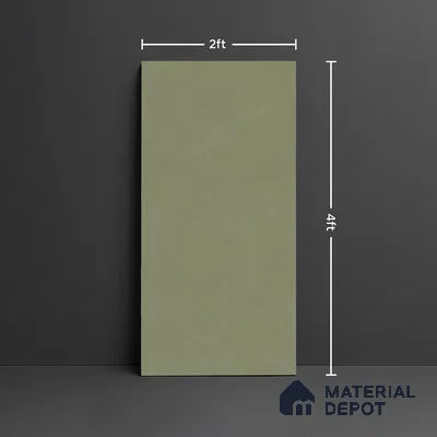 Plain Look Floor & Wall Tile TL 08109 D Fabric Olive 4 ft x 2 ft Vitrified Matte Finish - 9 mm | Random 12