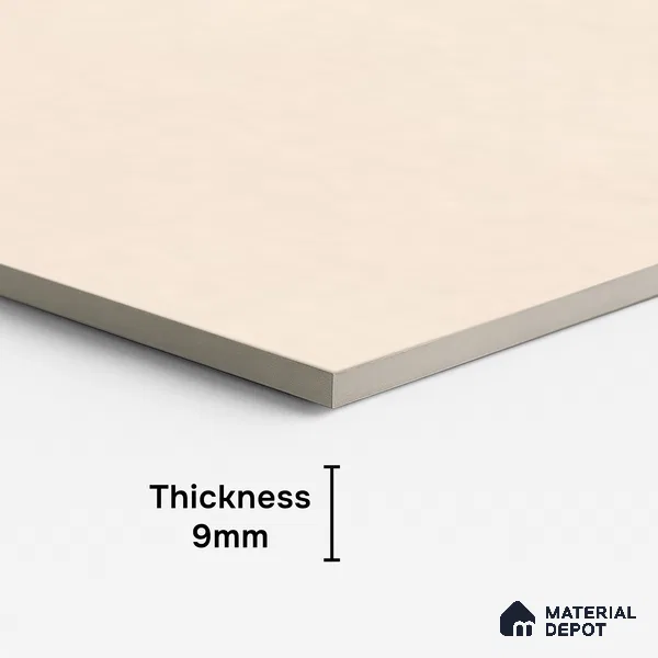 Plain Floor & Wall Tile TL 09920 B 4 ft x 2 ft Ivory Vitrified Matte Finish Tile - 9 mm | Ideal for Living Room,Bedroom,Bathroom,Kitchen