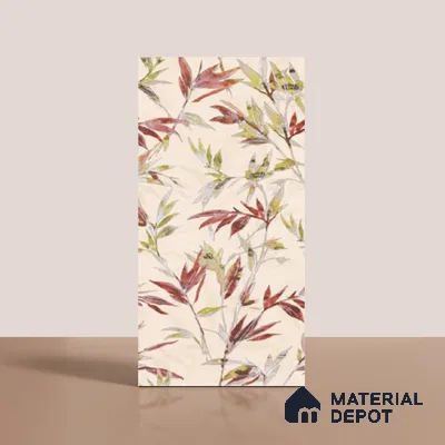 Floral Wall Tile TL 09920 Cream 4 ft x 2 ft Vitrified Matte Finish Tile - 9 mm | Suitable for Bathroom, Accent/Feature Wall, Kitchen