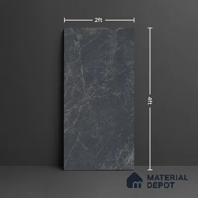 Marble Look Wall & Floor Tile TL 08790 B Moon Stone Nero 4 ft x 2 ft Vitrified Matte Finish - 9 mm