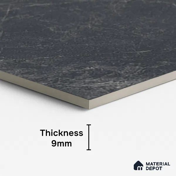 Marble Look Wall & Floor Tile TL 08790 B Moon Stone Nero 4 ft x 2 ft Vitrified Matte Finish - 9 mm