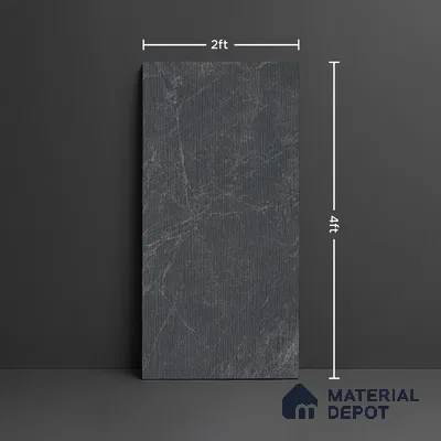 Highlighter Wall Tile TL 08790 Moon Stone Nero Decor 4 ft x 2 ft Vitrified Matte Finish - 9 mm