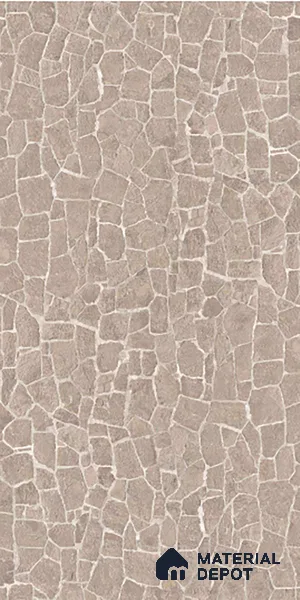 Patterned Look Wall & Floor Tile TL 08788 G Cuba Stone Taupe 4 ft x 2 ft Vitrified Matte Finish - 9 mm